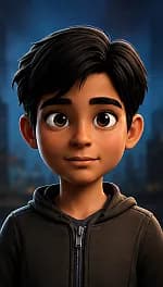 Reusable illustrated avatar of a young boy