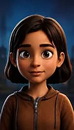Reusable illustrated avatar of a young woman